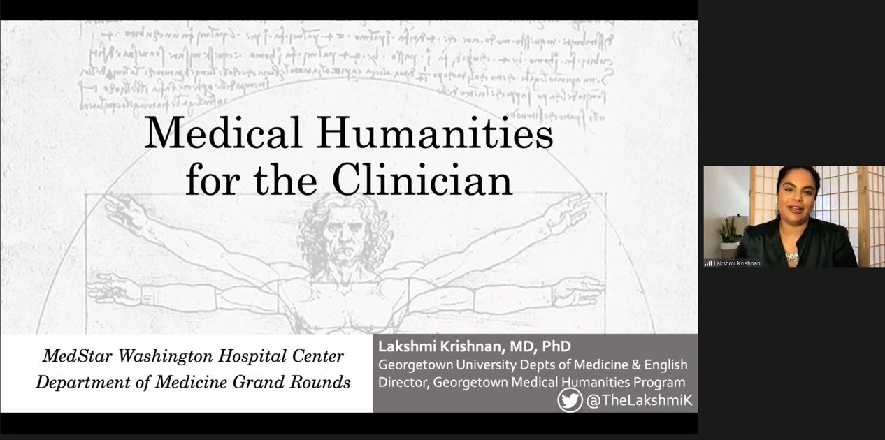 "Medical Humanities for the Clinician" lecture by Lakshmi Krishnan