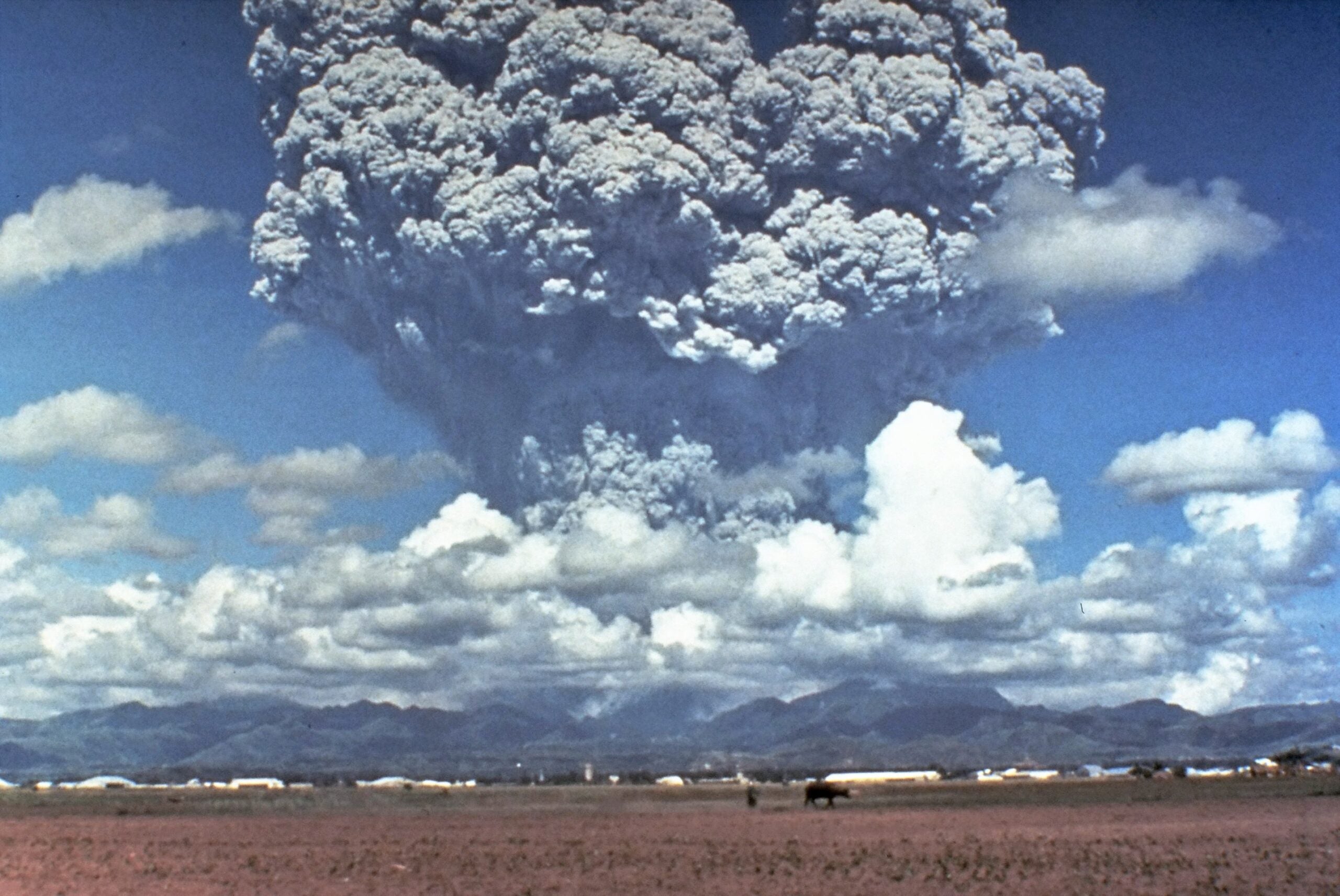 Eruption column from Mount Pinatubo.
