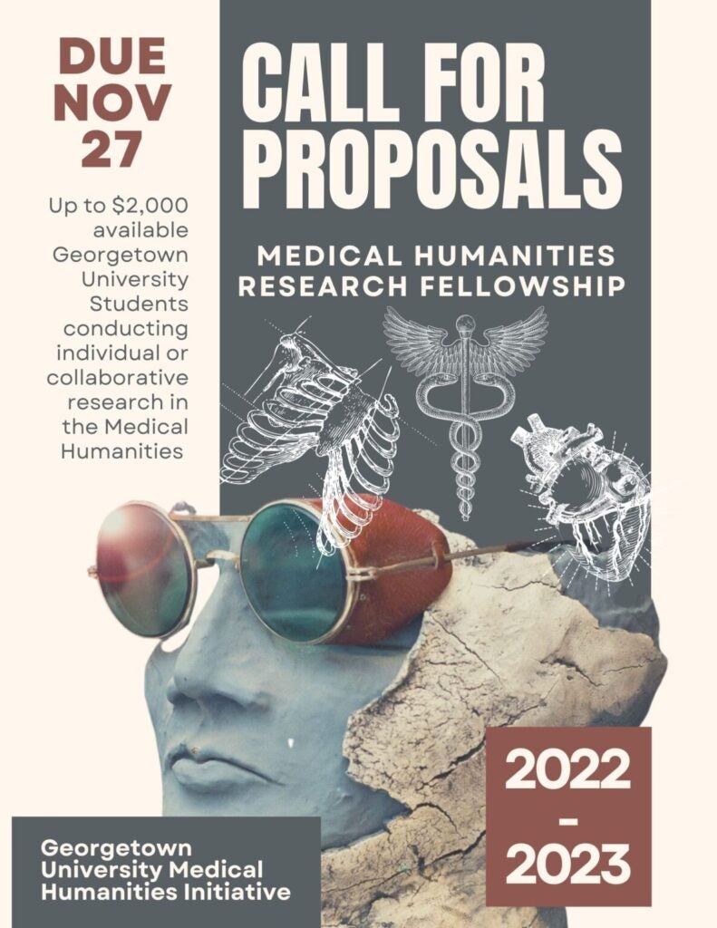 Medical Humanities Research Fellowships 2022-2023 Call for Proposals poster