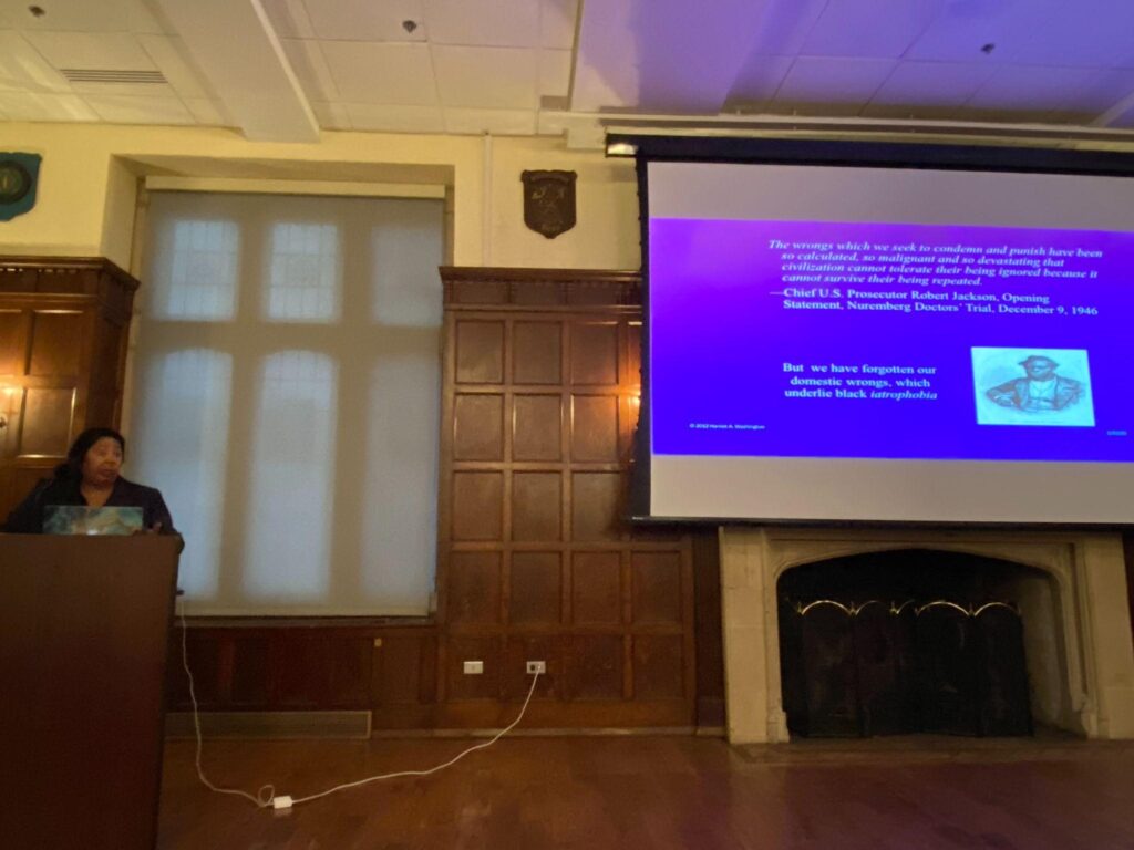 Photo from the lecture “A Distant Mirror: Seeing Medical History and Race Through the Lens of U.S. Culture”