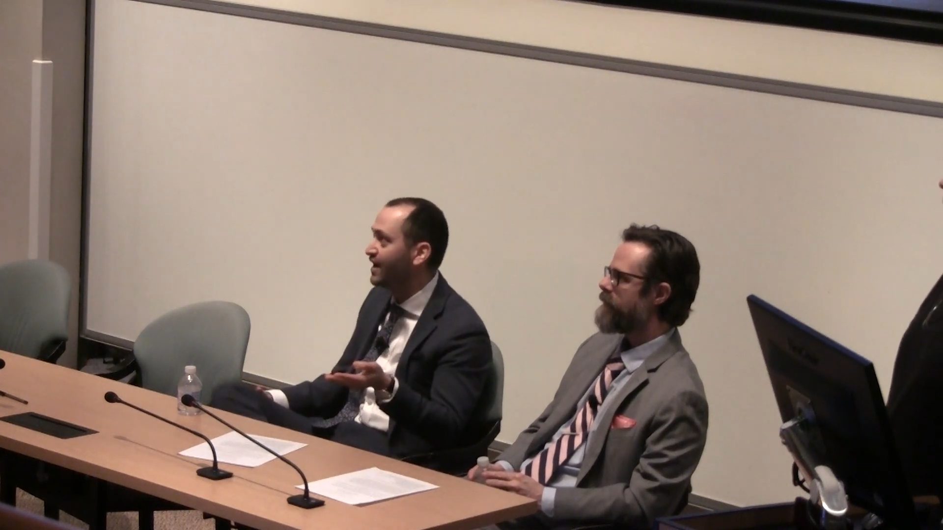 Dr. Marchalik & Dr. Groninger in conversation in the event