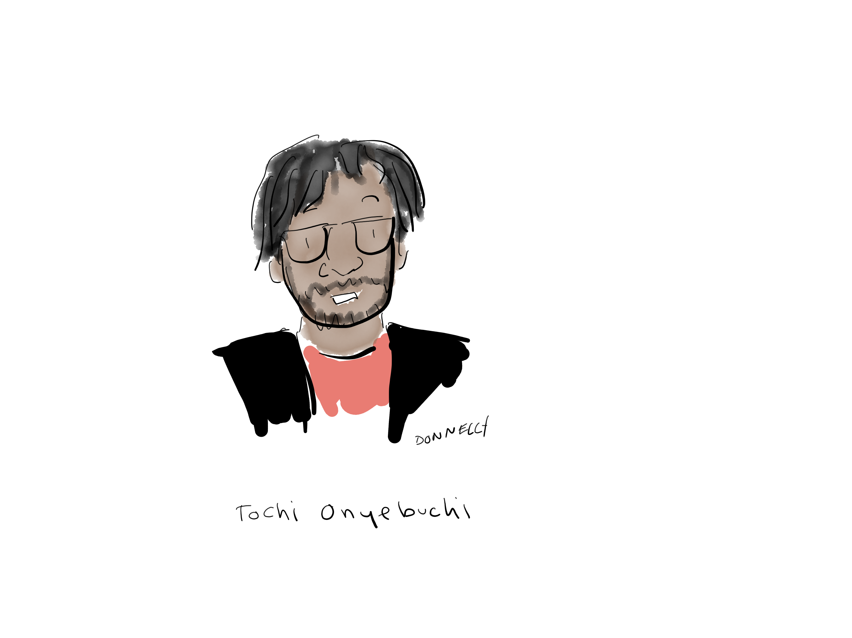 Drawing of the PEN America Emergency World Voices Congress of Writers, with Tochi Onyebuchi