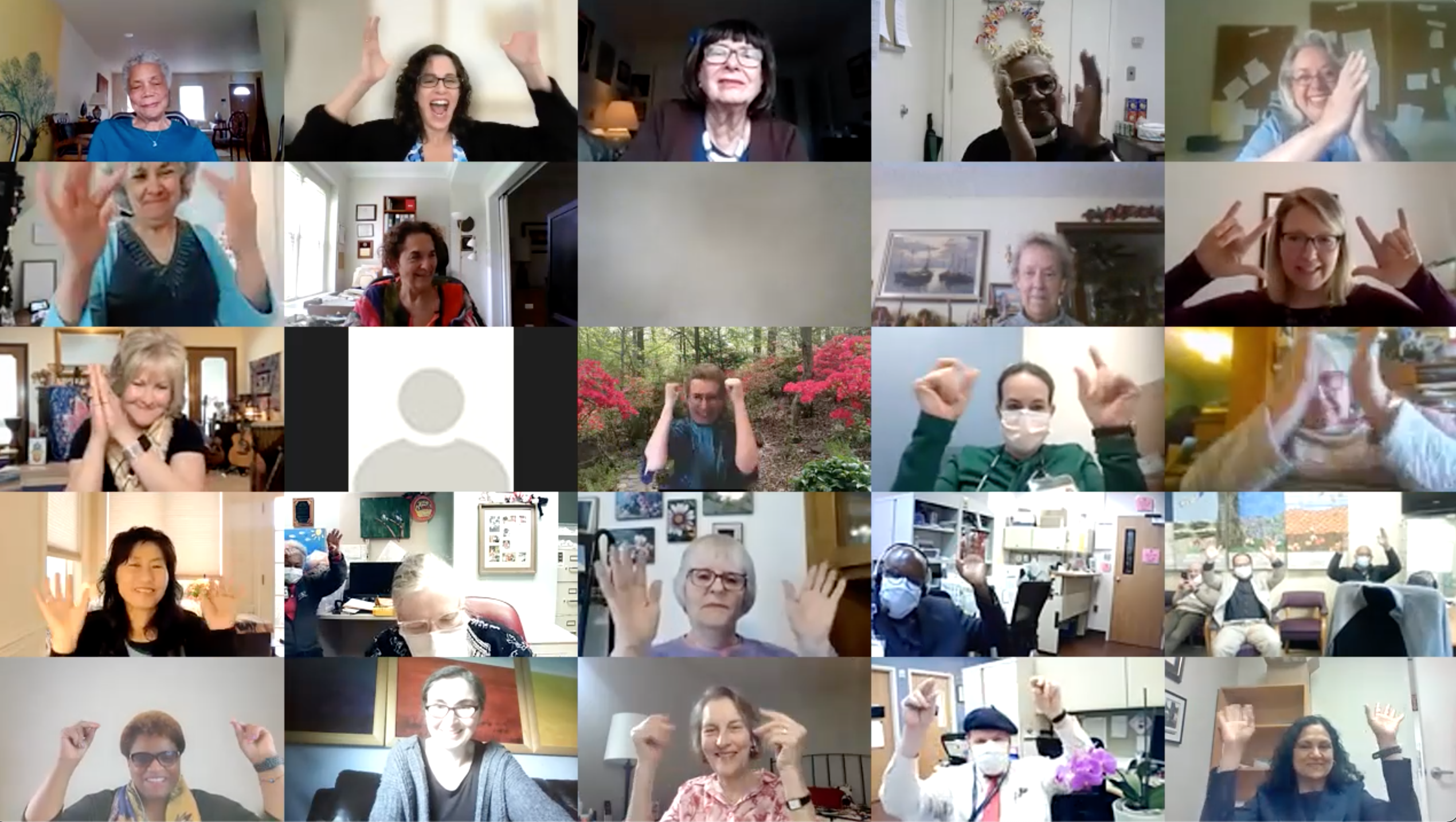 Participants of the 7th annual Poetry Café on Zoom