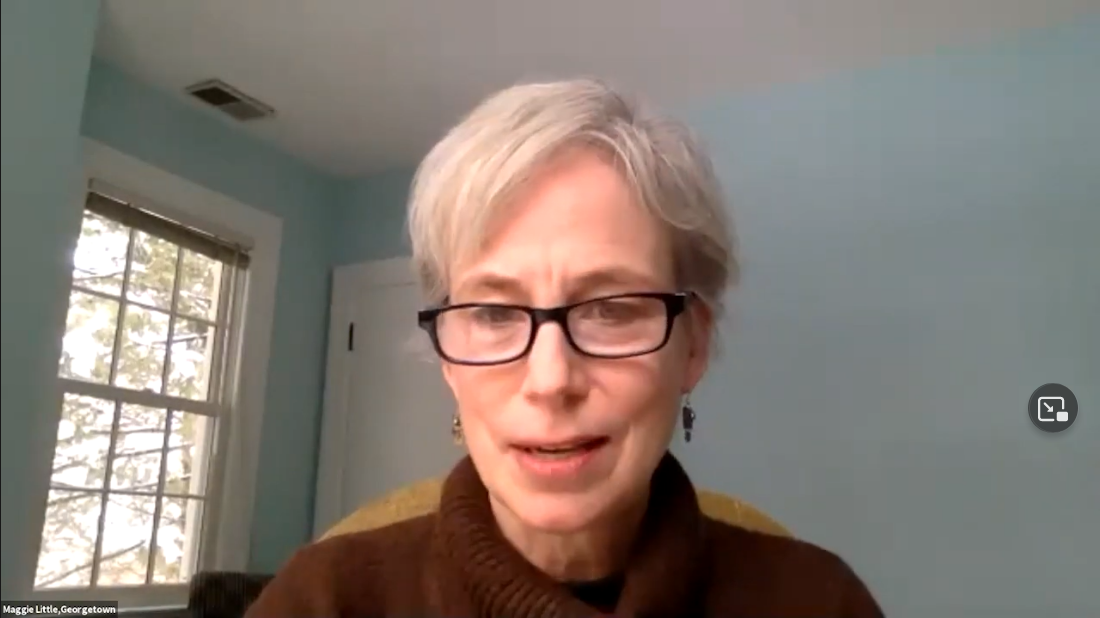 Maggie Little speaking at the Scientific and Ethical Considerations for the Inclusion of Pregnant Women in Clinical Trials discussion