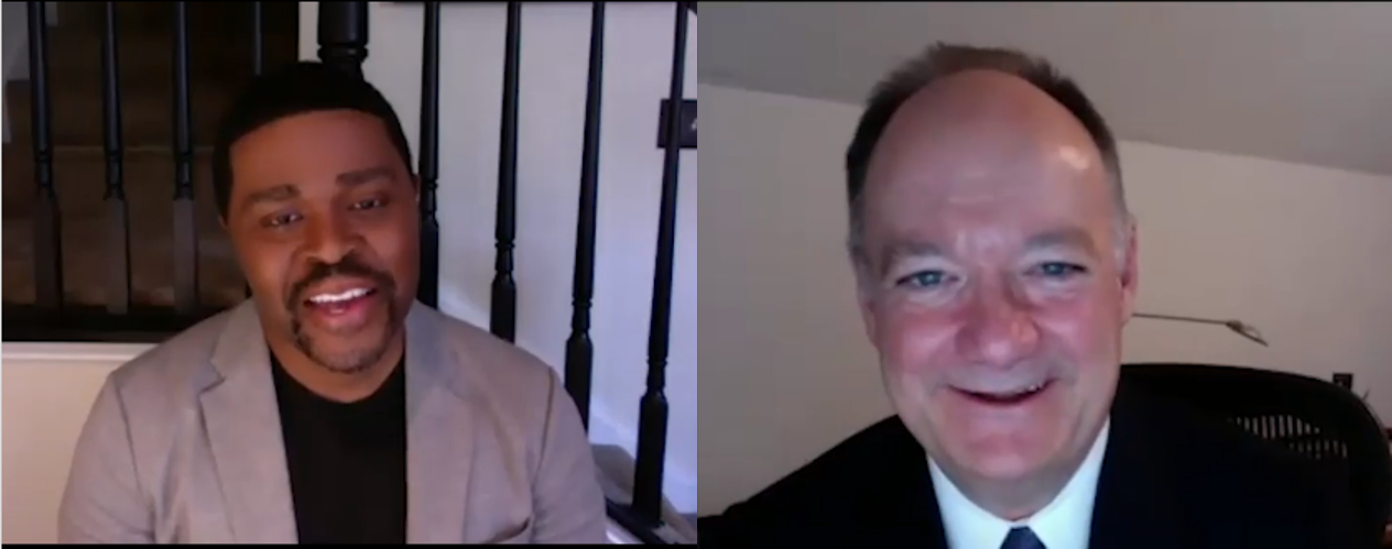 Georgetown President John J. DeGioia and Dr. Christopher King